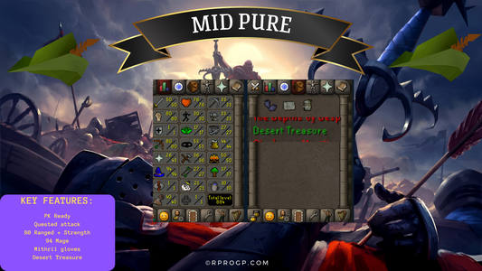 80/80/94 Pure🌠Desert Treasure🌠Mithril Gloves🌠God Book🌠Ava's attractor