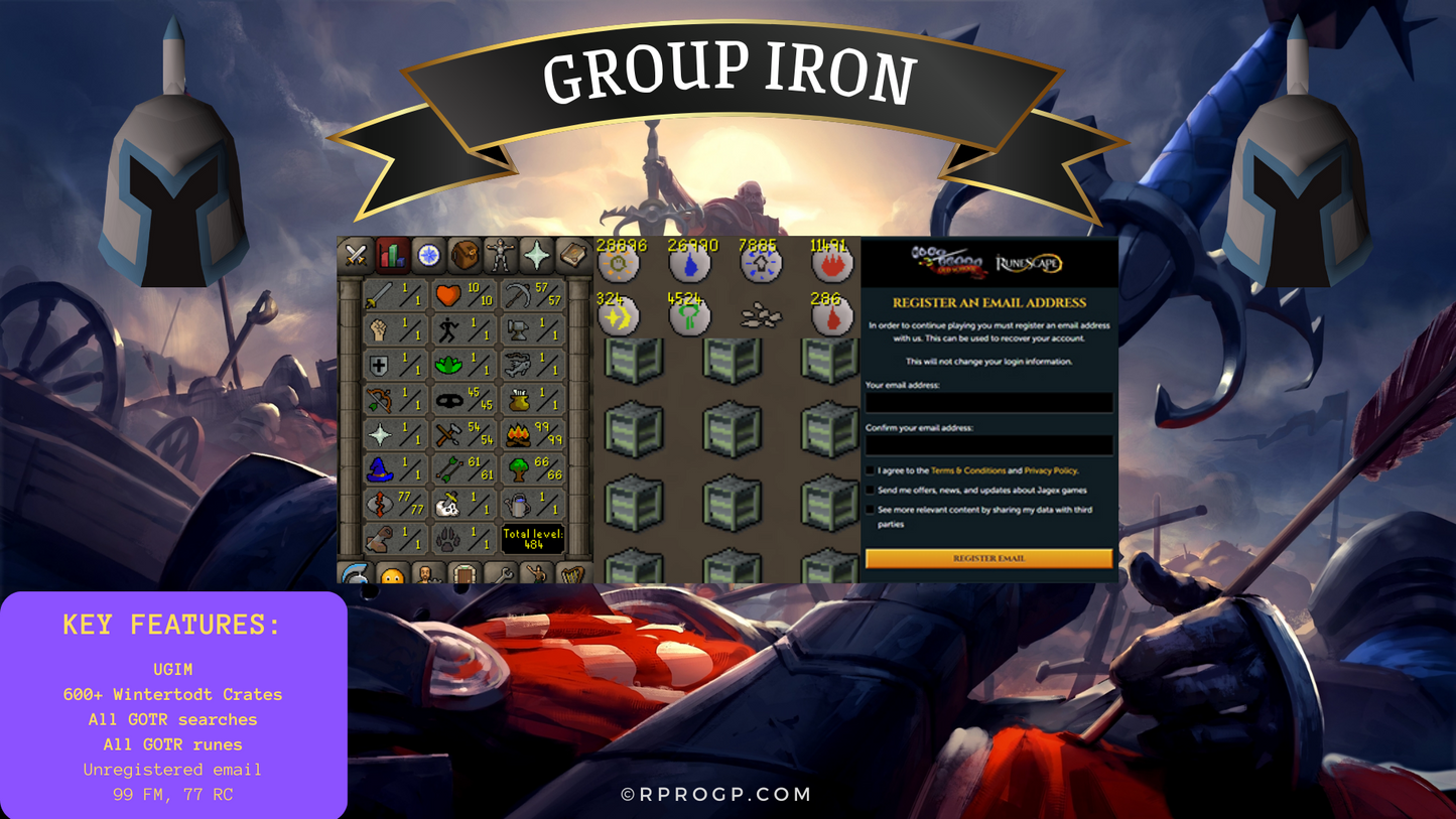 👑UGIM👑ALL WINTERTODT CRATES👑99 FM👑77 RC👑ALL GOTR REWARDS👑NO SET EMAIL!